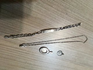 Pulsera y colgantes de plata 925