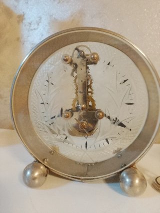 Reloj de Sobremesa Artesanal de Cristal y Alpaca