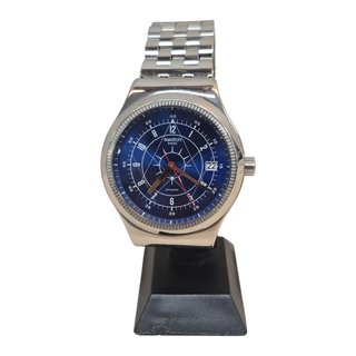 RELOJ SWATCH V8 AUTOMATICO CORREA PLATEADA ESFERA AZUL