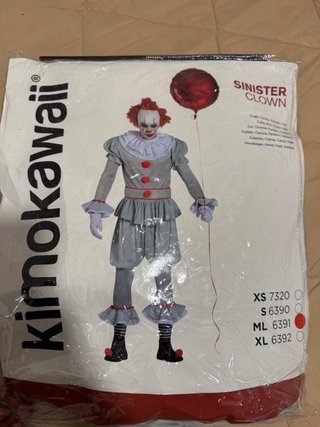 Disfraz de Payaso It Adulto Talla M-L
