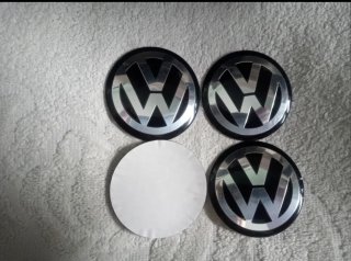 4 Pegatinas 56mm Volkswagen centro rueda llanta