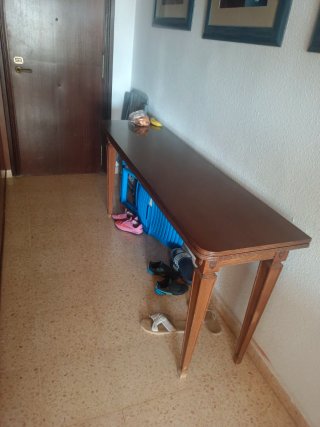 Mesa extensible de madera