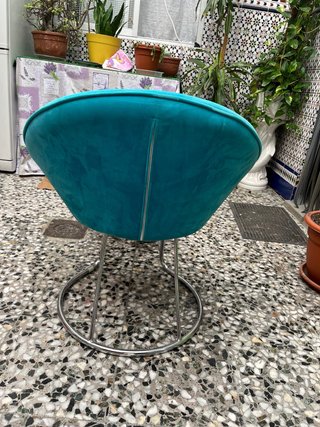 Silla de Terciopelo Turquesa