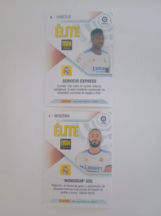 2 Cromos Élite MGK 22-23 Vinícius y Benzema