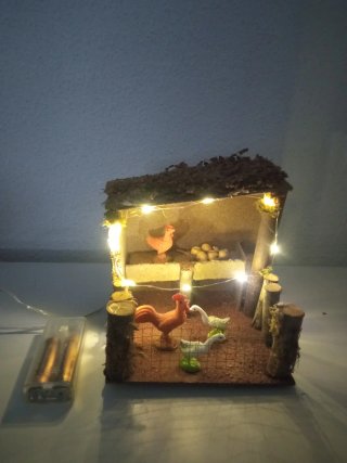 Gallinero Iluminado para Belén