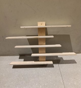 Estantería de pared de madera