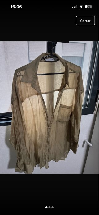 Camisa Transparente Verde Oliva