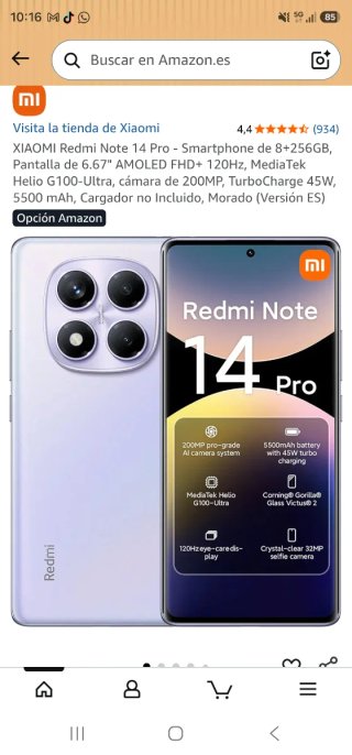 Xiaomi Redmi Note 14 Pro 256GB Violeta