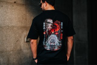 Camiseta Oversize Naruto y One Piece