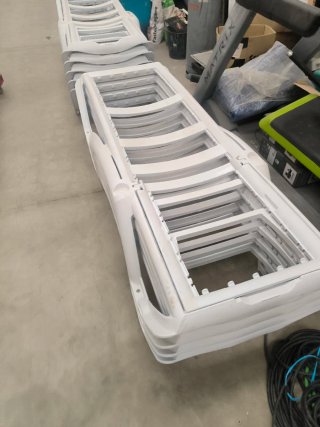 Set de 13 Hamacas Blancas, las telas a montar