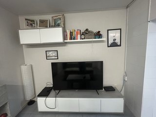 Mueble de Salón Mobelcenter Blanco y Gris