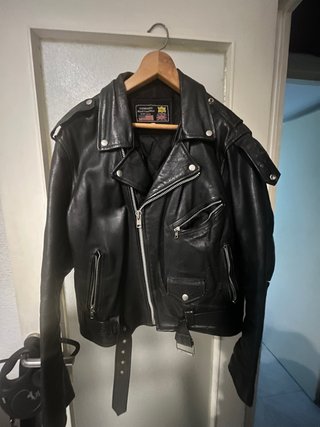 Chaqueta Biker de Cuero Negra
