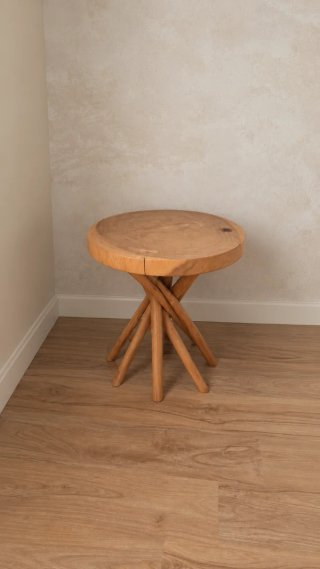 Mesa Auxiliar de Madera Natural