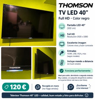 TV LED Thomson 40 pulgadas