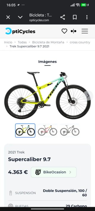 Bicicleta Trek Supercaliber 9.7 2021