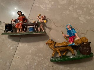 2 Statuine Vintage per Presepe