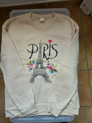 Sudadera París Beige Talla S