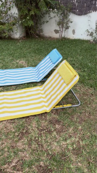 2 Tumbonas Plegables de Playa