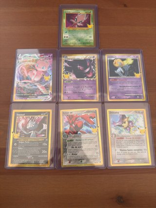 Lote 7 Cartas Pokémon vintage 30 Aniversario