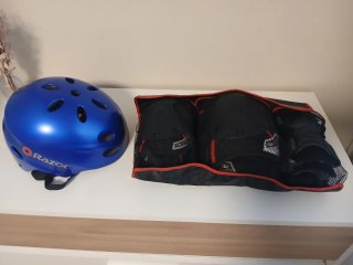 Set de Protecciones y Casco Razor