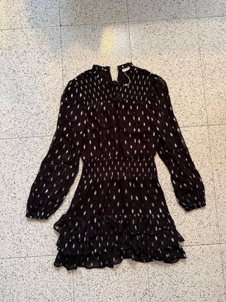 Vestido Negro con Volantes Brownie Talla S