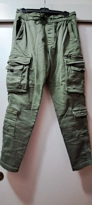Pantalones Cargo Verde Oliva