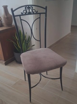 Set de 4 Sillas de Hierro Forjado Vintage 70€todas