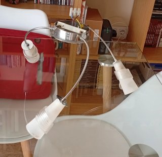 Lámpara de techo de tres focos