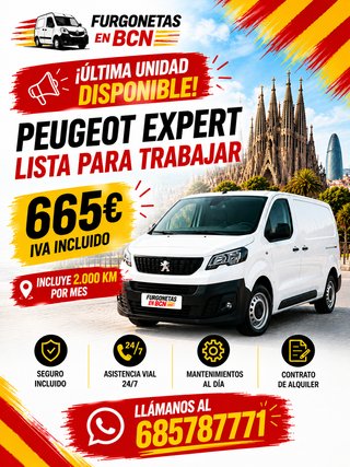Se alquila furgoneta Peugeot Expert 2019