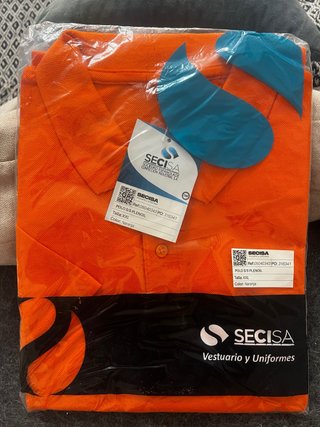 Polo de trabajo manga corta SECISA Naranja XXL