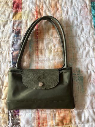Bolso de hombro Longchamp verde oliva