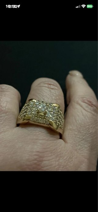 Anillo de hombre oro laminado 14k