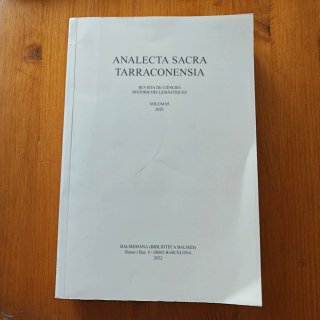 Libro Analecta Sacra Tarraconensia – Volumen 95