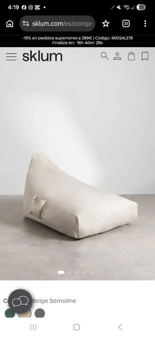 Puff Grande Sklum Beige