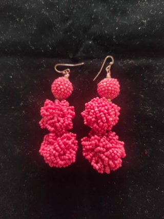 Pendientes Largos Color Coral