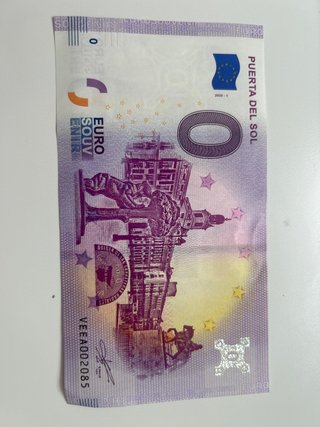 Billete de Colección 0 Euros Puerta del Sol