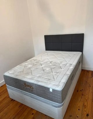 Cama Matrimonial Moderna con Canapé y Colchón