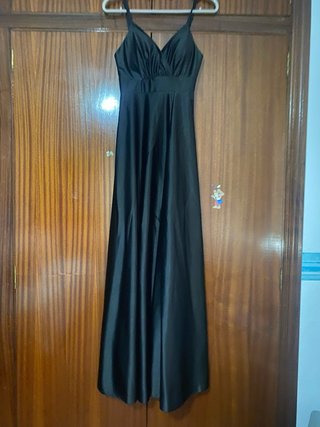 Vestido largo de graduación negro