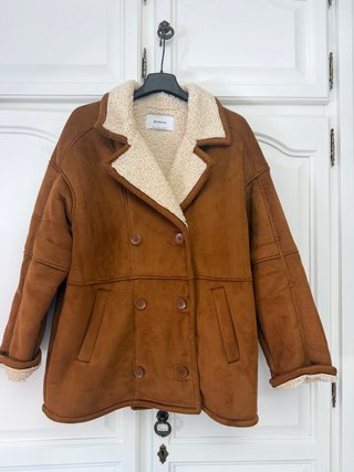 Chaqueta Stradivarius Efecto Ante Marrón