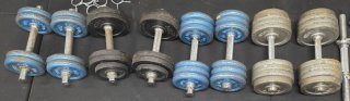 4 parejas mancuernas fijas de 10-20kg, 115kg total