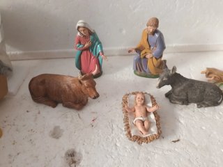Sacra Famiglia Landi con bue e asinello