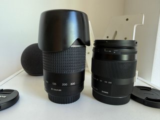 Objetivos Canon 75-300mm y Sigma 18-200mm
