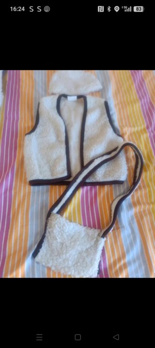 Set Pastorcillo: Chaleco, Zurrón y Gorro
