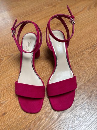 Sandalias de tacón Fórmula Joven fucsia T.39