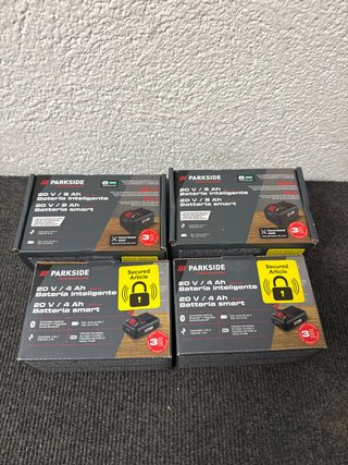 4 Baterías Parkside Performance 20V