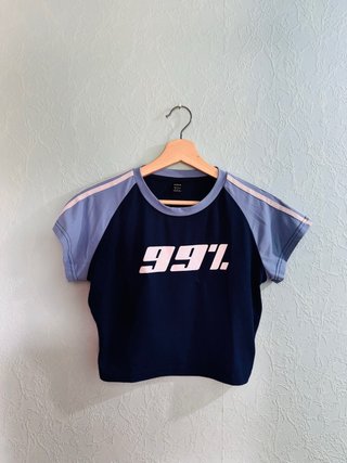 Crop top azul Shein talla M