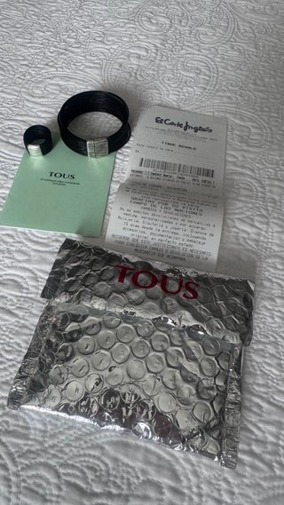 Set Anillo y Pulsera TOUS de Cuero y Plata 925