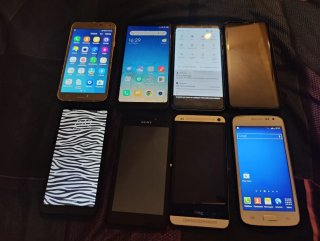 Lote de 8 smartphones variados