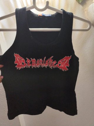 Camiseta de tirantes gótica negra