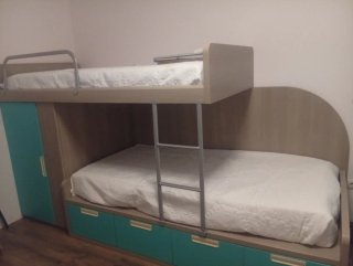 Cama Tren con Armario,Cajones y colchones nuevos